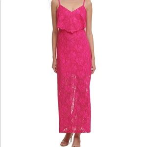 Guess maxi dress fuschia in size 2